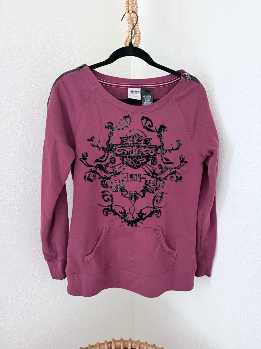 Harley Davidson Maroon Pullover Sweatshirt